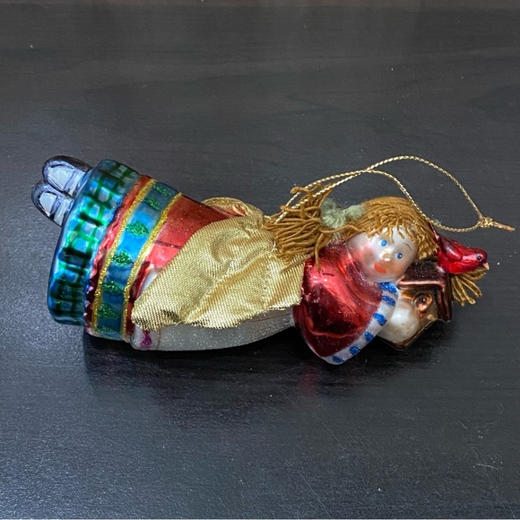 Vintage Handblown Mercury Glass Angel Christmas Holiday Ornament - Picture 5 of 12